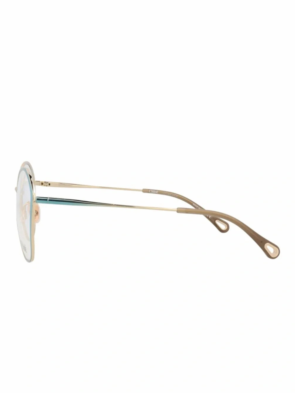 New CHLOE Teal Rim Gold Metal Butterfly Optical Glasses CH0017O 005 Authentic